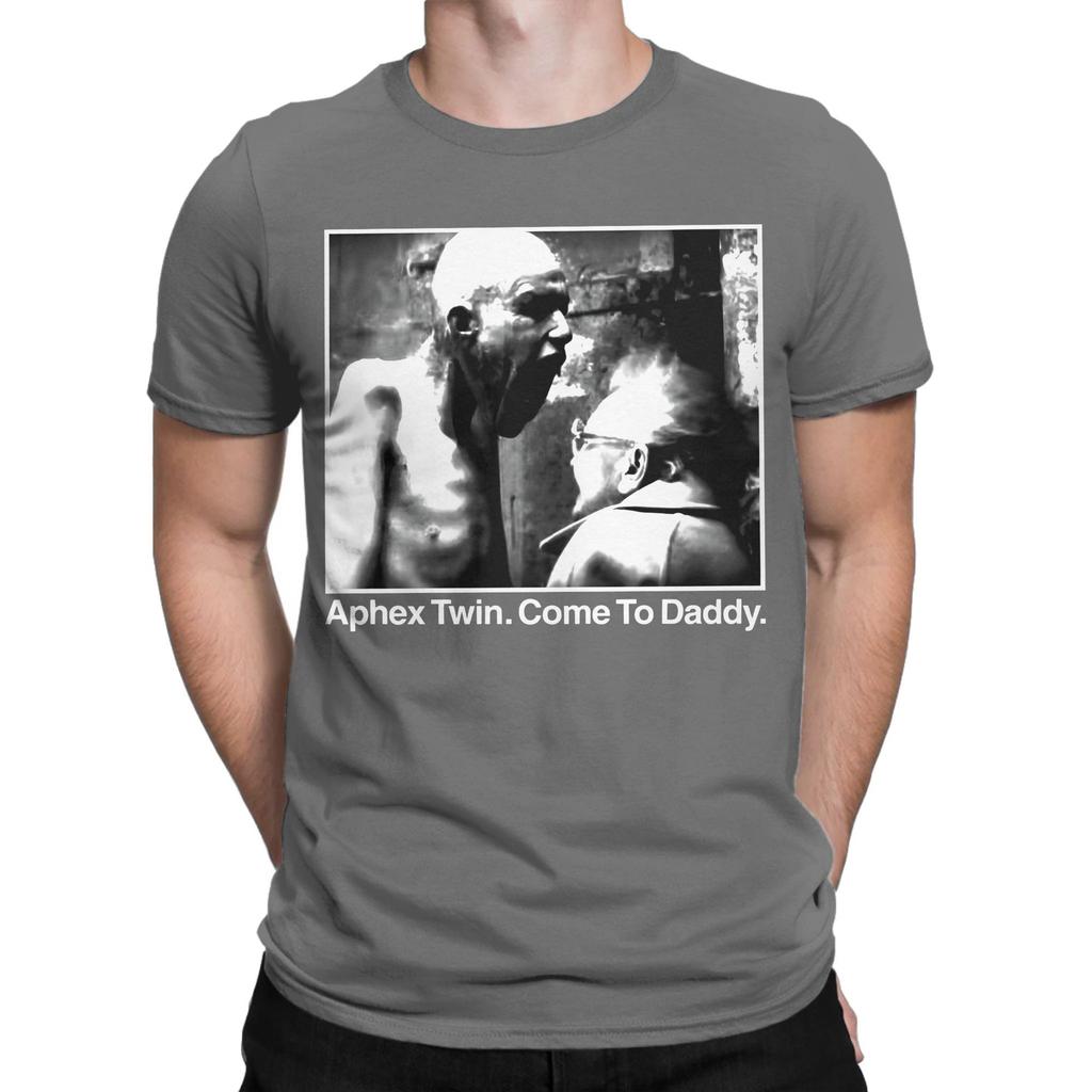 Aphex Twin Come To Daddy 100 Cotton T Shirt For Mens Beach  Y2K Basic T Shirts O Neck Harajuku Tees Big Size Wholesale Clothes