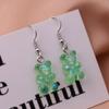 Cute Sequin Gummy Bear Dangle Earrings Cartoon Animal Drop Earrngs for Women Girls Party Holiday Jewelry Gifts