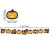Decorative Happy Halloween Paper Banner Hanging Pumpkin Letter Flag  Haunted House