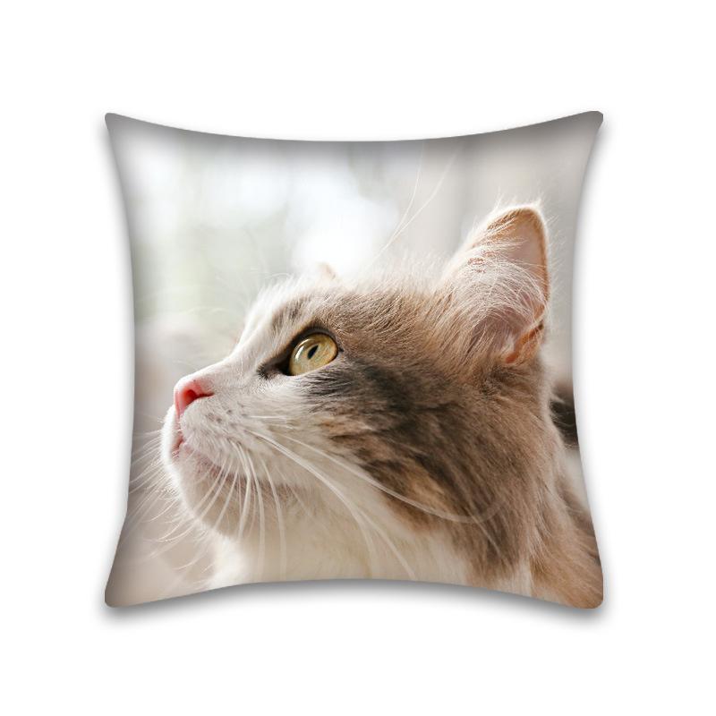 Cute Cat Pillowcase Anime Cartoon Cushion Cover Sofa Home Decor Home Office Pillowcase 45x45cm