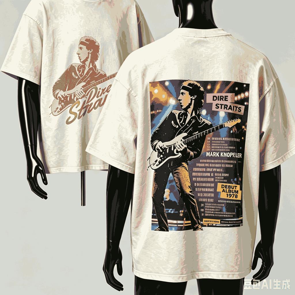 Dire Straits Maglietta Regalo per Fan Unisex Unisex Harajuku Oversize Unisex Manica Corta Streetwear Alta Qualità Coppie Classica Morbida