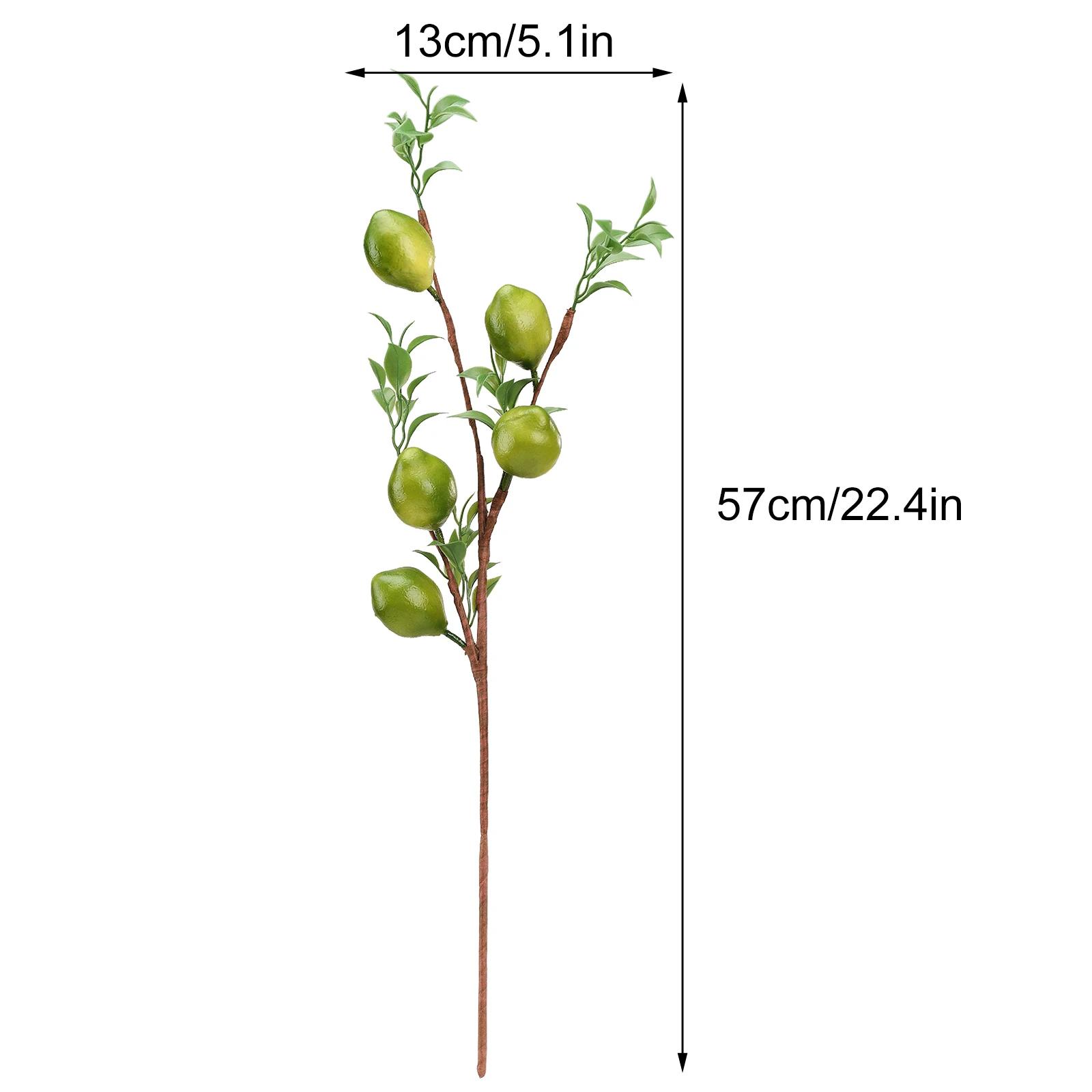 60cm Simulation Lemon Fruit Tree Branch Artificial Plant Branch Party Dressing Fresh Style Natural Ornaments Party Home Decor