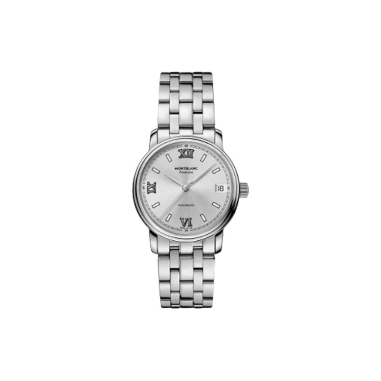 Montblanc Automatic Mechanical Movement 30m Water Resistant Watch 32mm Silver Dial Stainless Steel Case Stainless Steel Bracelet U0127773