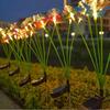8/10 Head Solar Fiber Optic Color Changing Butterfly String Lights Stake Lights Outdoor Garden Lawn Decorative Lights