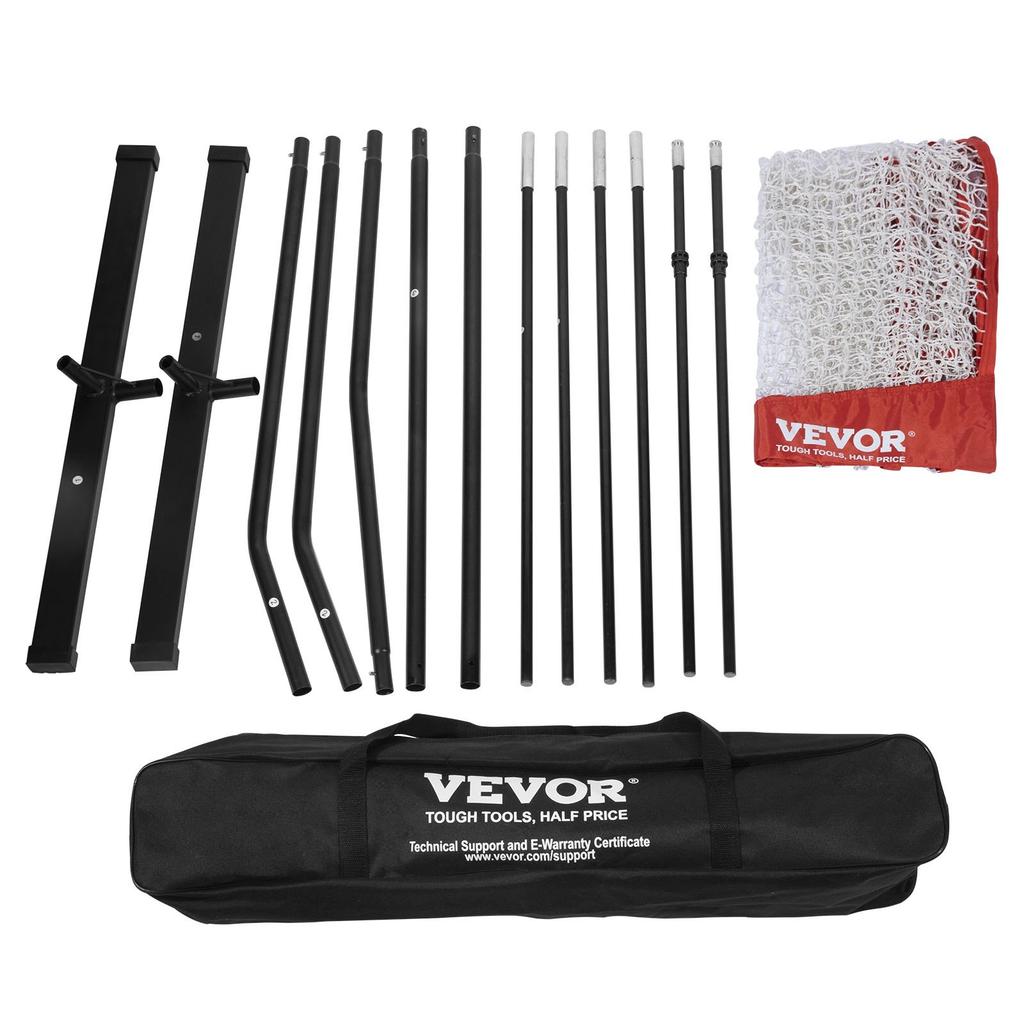 VEVOR Freestanding Volleyball Training Net for Indoor or Outdoor Use, Adjustable Height Portable Net System with Carrying Bag