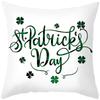 St. Patrick'S Day Pillow Case Green Cartoon Letter Four-Leaf Clover Sofa Cushion Cover Ireland National Day Pillow Cover