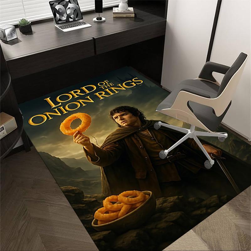 

1pc onion rings lord of the rings Carpet, for Home & Office Decor, Desk Chair Carpet, Festive Gift,Conference Room CarpetL1295 60cm by 90cm