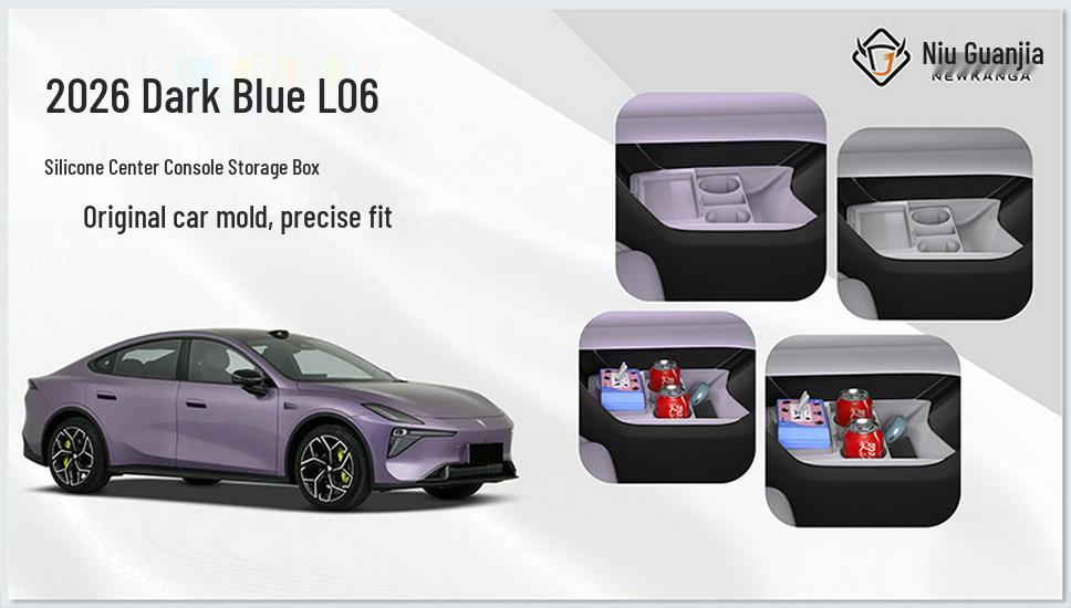 Deep Blue L06 Center Console Storage Box for 26 Models - Glasses Organizer & Car Accessories.