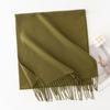 New Solid Color Maillard Imitation Cashmere Scarf for Women Autumn and Winter High End Warm Shawl Simple Scarf