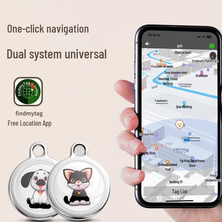 Smart GPS Anti-Lost Locator for Dogs and Cats: Compatible with Android and Apple Devices