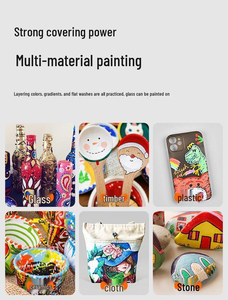 TouchColor Soft Tip Multicolor Acrylic Markers - Perfect for Students & Kids' Art Projects
