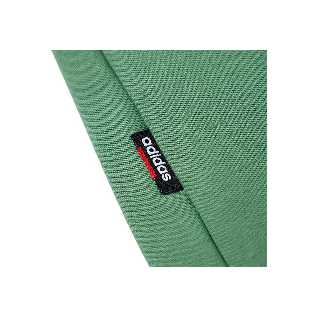 adidas Fleece Warm Crew Neck Pullover Long Sleeve Sweatshirt Men Sweatshirt Green JX9401