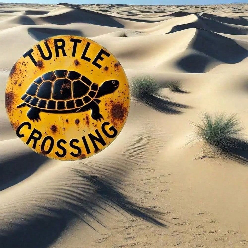 Metal Wall Art Turtle Black Yellow Aluminum Panel Garden Decor Outdoor