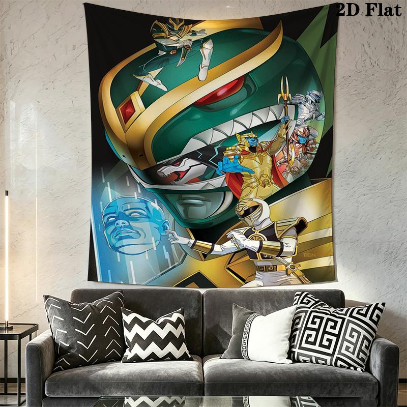 Power Rangers Ultimate Teamup Tapestry Wallmounted Background Cloth Soft Atmospheric Background Cloth Work Of Art