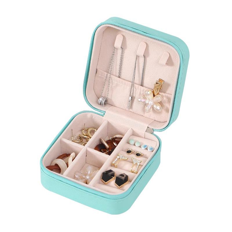 Compact Jewelry Storage Box for Earrings, Necklaces, and Rings - Mini Home Accessory