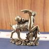 Zodiac Sheep Brass Desktop Ornament: Pure Copper Tea Pet