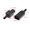1Pc 16A 250V Straight Cable Plug Connector C13 C14 Female Male Plug Rewirable Power Connector 3 Pin Ac Socket Industrial Plug