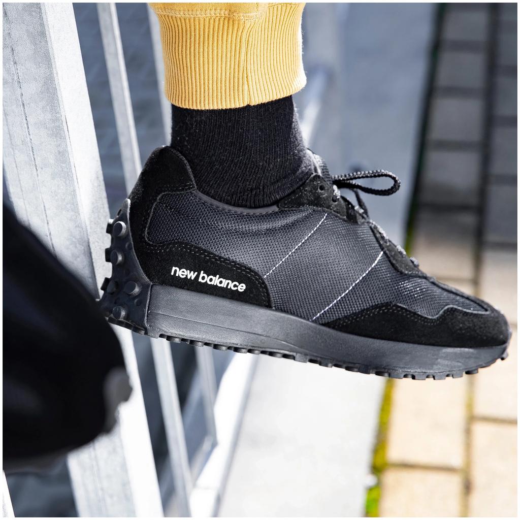 Herren Sneaker New Balance 327 Sportschuhe schwarz Leder (MS327CTB) 46.5