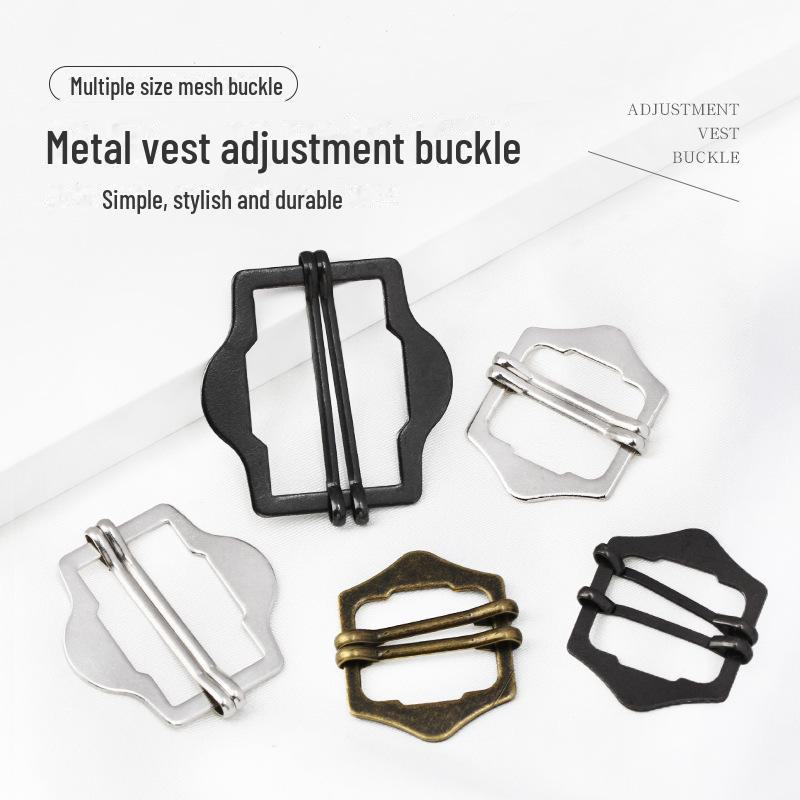 Unisex Metalowa Japońska Klamra Trójstopniowa do Regulacji Garniturów i Ogrodniczek