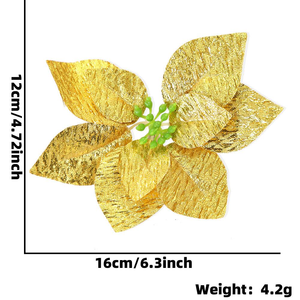 Elegant 16cm Assorted Colors Plastic Christmas Flower For Stylish Holiday Decor And Parties