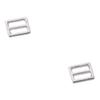 100pcs 4mm Miniature Doll Belt Buckles Sliver Rectangle Adjuster  for Sewing Accessories