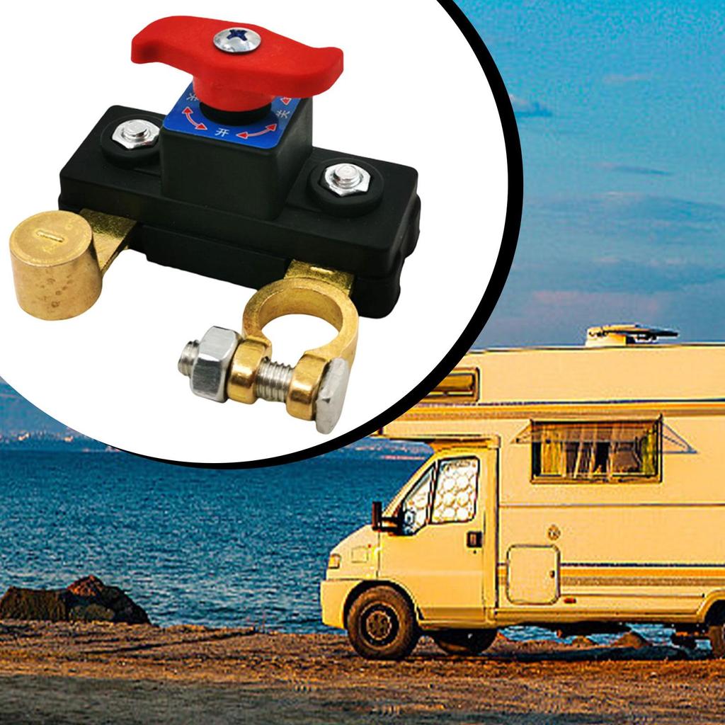 Interruttore di disconnessione batteria per auto Heavy Duty, Terminali in rame puro per camper, imbarcazioni marine, camion, furgoni