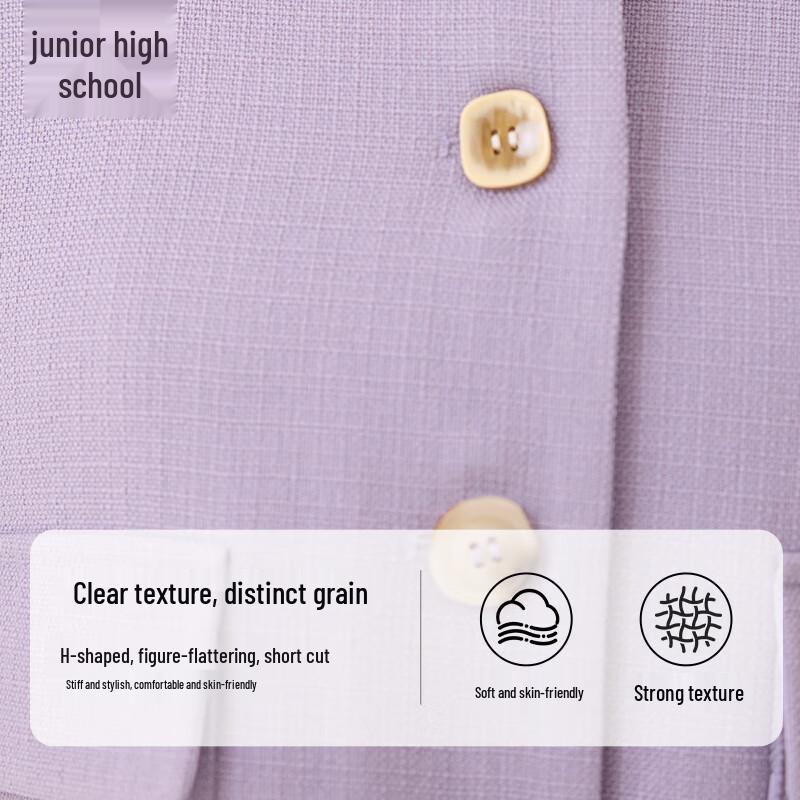 Chushen Women's Elegant Lilac Tweed Style Short Jacket