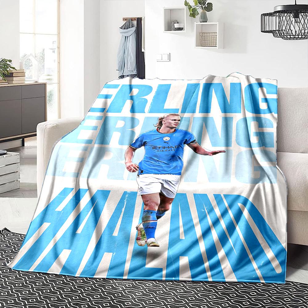 Willkommen Manchester City Decken Flanell Bedruckt Atmungsaktiv Warm Überwurfdecke für Zuhause Büro Tagesdecken 0708a74