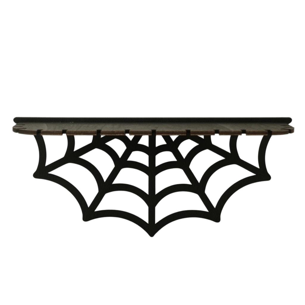 Arachnid Web WallMounted Shelf DarkThemed Gothic Black for Goths, Collectors,