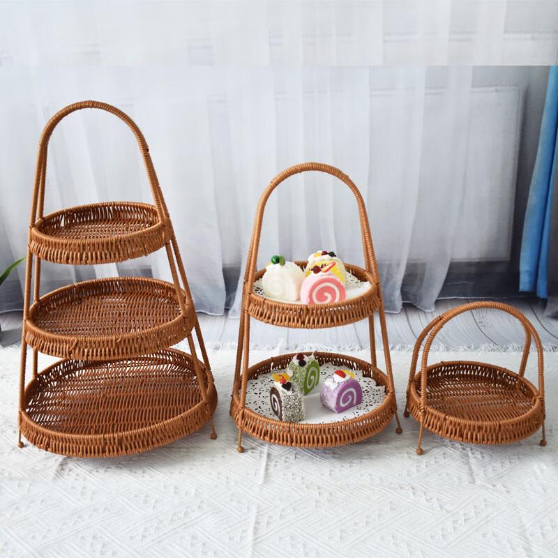 Naijiang Koszyk do serwowania i przechowywania z plecionki rattanowej