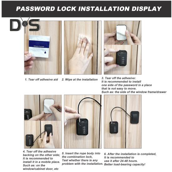 Refrigerator Freezer Door Lock with Password Adjustable Design No Tools Installation Easy To Set-up Child-Proof Fridge Door Lock