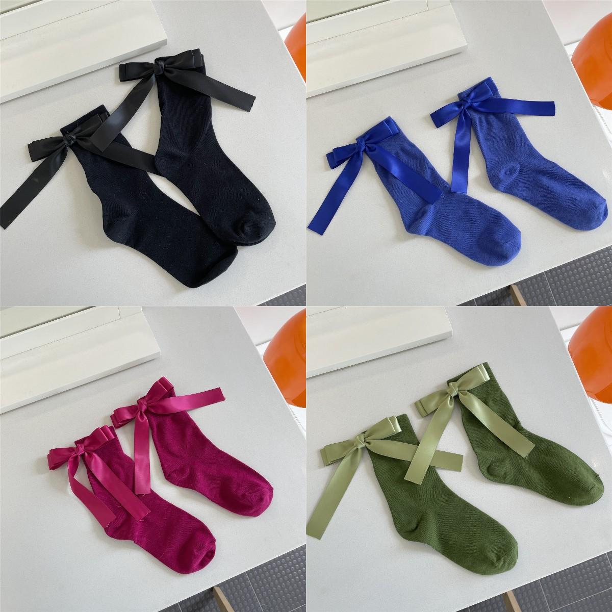 

Harajuku сладкий бантик кавайные носки женские весенне-летние Y2k JK Lolita милые однотонные носки в японском стиле для женщин и девочек средние носки в консервативном стиле One Size