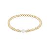 Vlen Cross Bracelet Stackable Gold Plated 18 K Bracelets for Women Waterproof Beaded Pulseras Natural Shell Pearl Jewelry