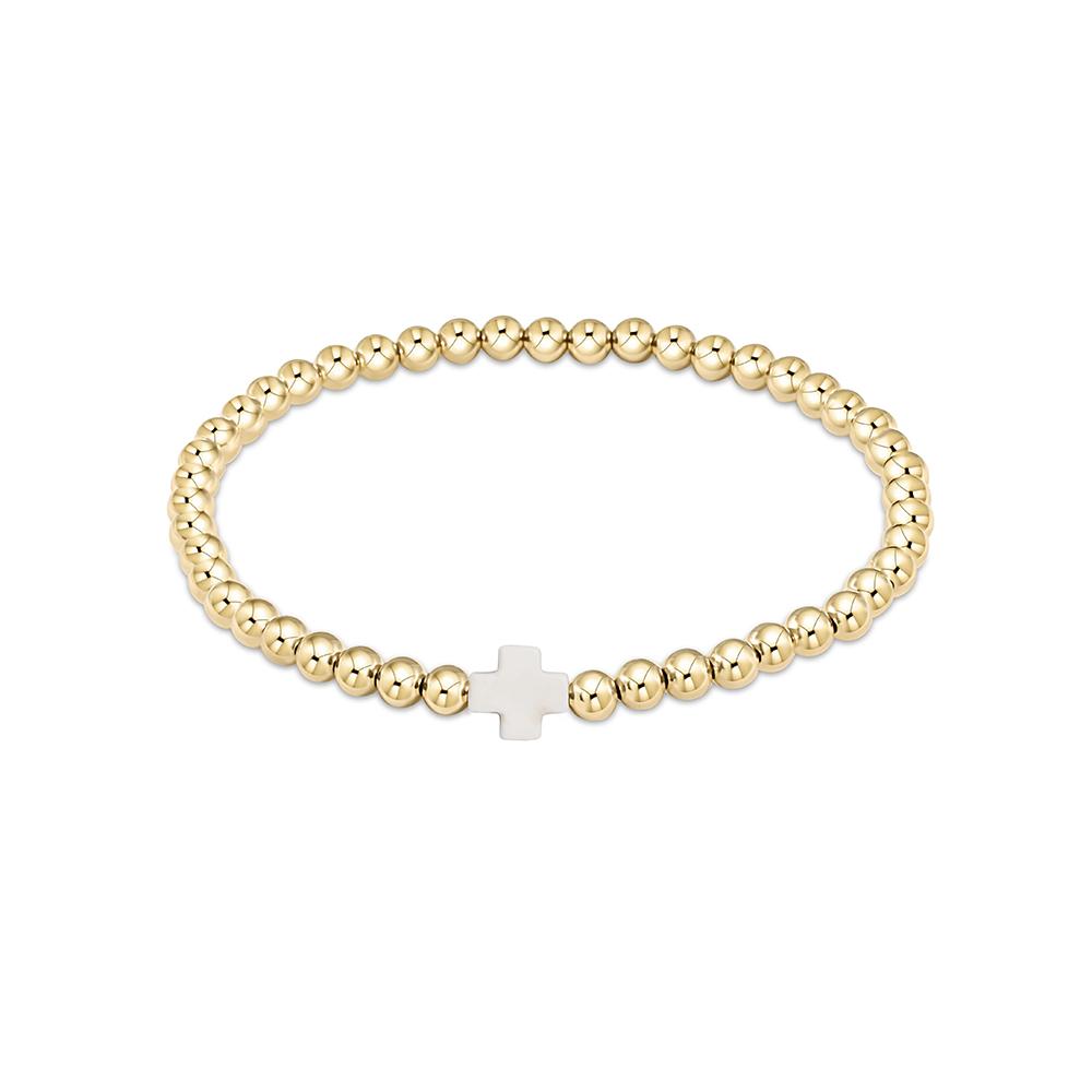 Vlen Cross Bracelet Stackable Gold Plated 18 K Bracelets for Women Waterproof Beaded Pulseras Natural Shell Pearl Jewelry
