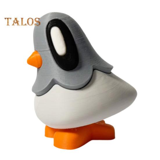 

3D Printed Pigeon Ornament with Magnetic Foot Secret Note Compartment Detachable Artistic Pigeon Statue Pigeon Collectible Toy Home Decoration серый