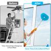 JFengqi Wiederverwendbarer Mikrofaser Deckenventilator Staubwischer mit 13" bis 49,7" Ausziehbarem Stiel, Blau