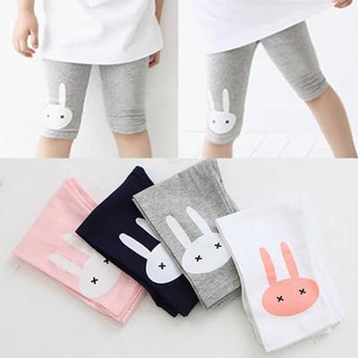 Niñas versión coreana verano dibujos animados conejo bebé pantalones cortos niña Leggings