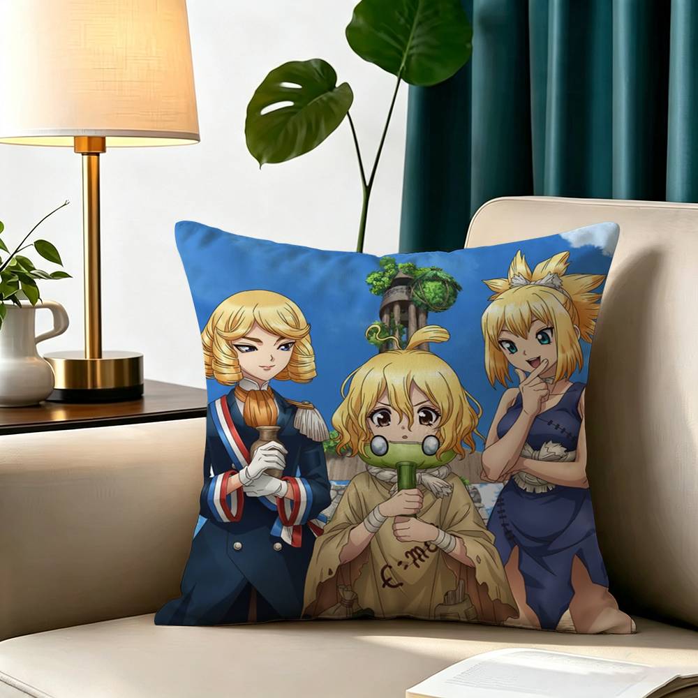 D-Dr S-STONE Pillow Case Square Double-Sided Sofa Cushion Cover Bedroom Bedside Pillow