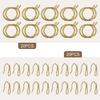 20 Packs Gold Curtain Rings and Shower Curtain Hooks Set, 30mm/1.18 Inch Internal Diameter Metal Drapery Pin Hooks for Window Door Drapes (Gold)
