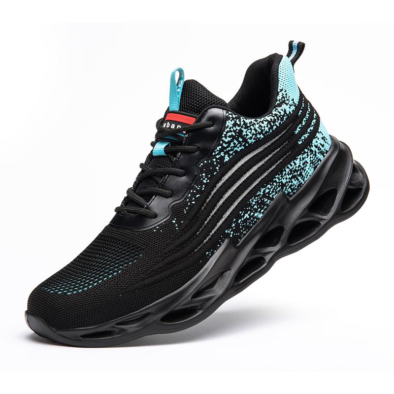 Fashion Steel Toe Safety Shoes Man Lightweight Breathable Mesh Work Shoes Protective Anti-slip Sports Safety Work Sneakers for Men Women