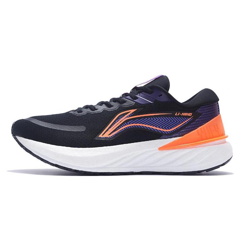 

new LiNing YueYing 2.0 Cushioning Rebound Reflective Low Top Running Shoes Black Purple Orange 39