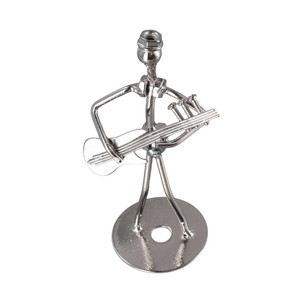 Musical Metal Figurine Ornament Desk Decoration Birthday Gift Crafts Statue Band Sculpture Figurine Music Man Music Band