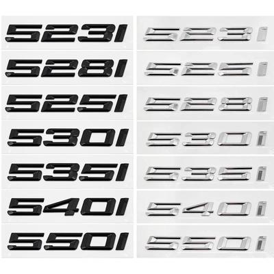 ABS Car Rear Trunk Letters Logo Badge Emblem Sticker For 5 Series 520i 525i 528i 530i 535i 540i 523i E39 E60 E61 F10 F11 G30