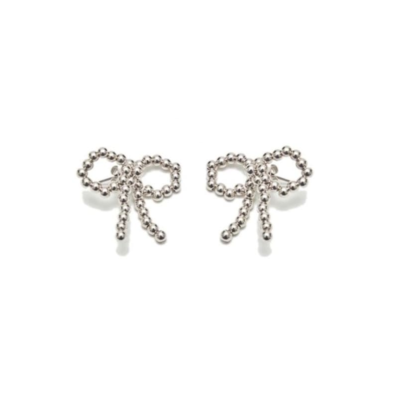 LOTS YOU lotsyou_Ribbon Bon Pearl Earing