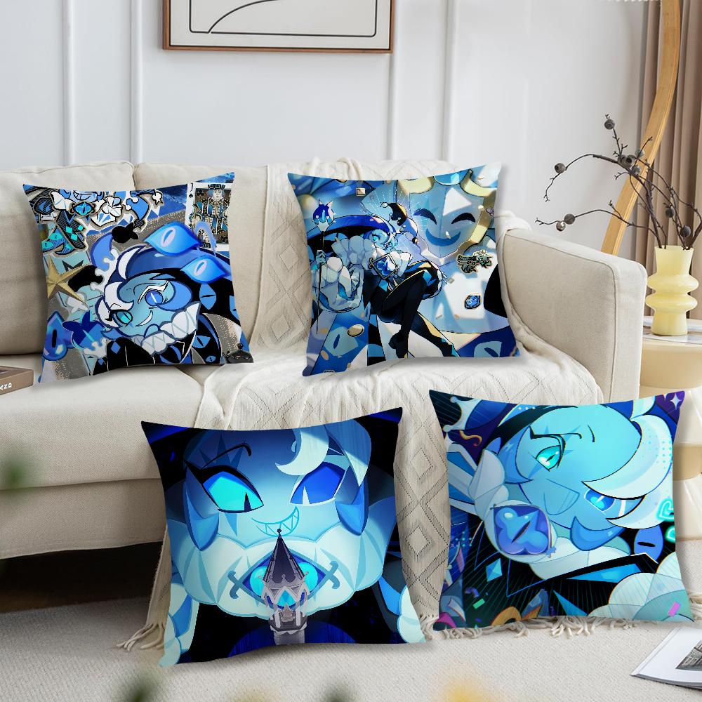 C-Cookie Run K-Kingdom Shadow Milk Cookie Cushion Cover Living Room Headboard Office Bedroom Cushion Sofa Nap Time Pillow Case