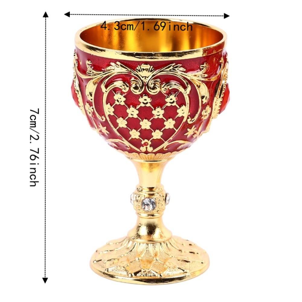 2PCS Green Wine Glass Zinc Alloy Drinking Glass Stemmed Glasses Special Occasions красный
