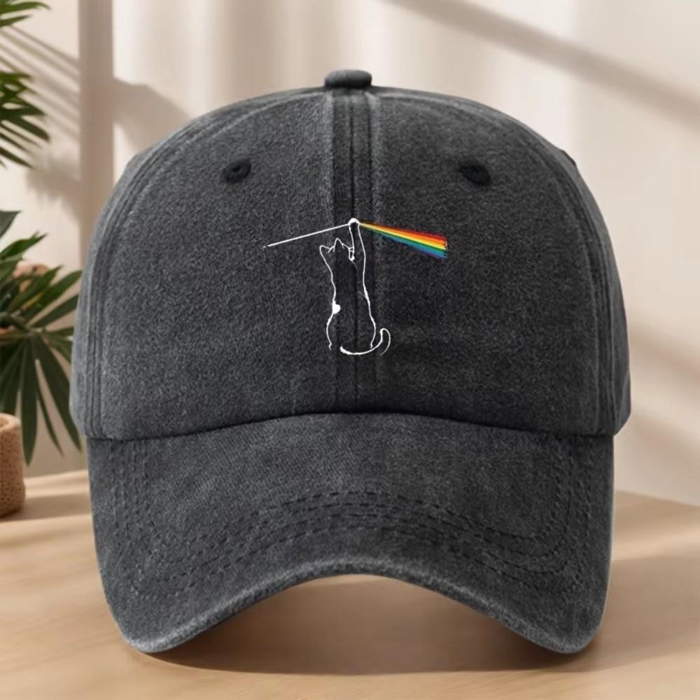 Curved Brim Dad Hat Washed Cotton Adjustable Hat Vintage Sun Protection Hat  For Men Women