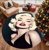 Marilyn Monroe Mønster Rundt Tæppe, Indendørs/Udendørs Måtte, til Picnic, Spillerum, Soveværelse, Kontor, Stue, Hjemmeindretning Tæppe, Fødselsdagsgave