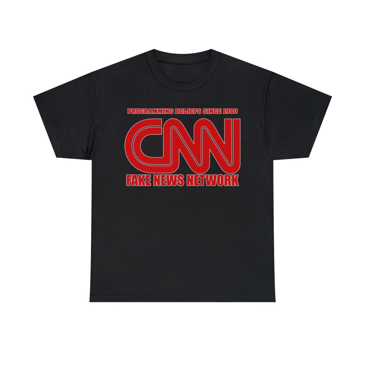 CNN Programming Beliefs since 1980 Fake News Network Men s Short Sleeve T Shirt 3XL