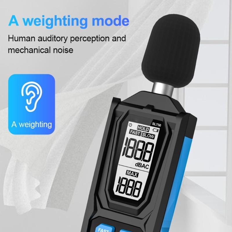 Easy Carry  Decibel Noise Meter 30 To 130dB Ranges  with Data Retention Handheld Sonometer Simple for Home & Professional Use